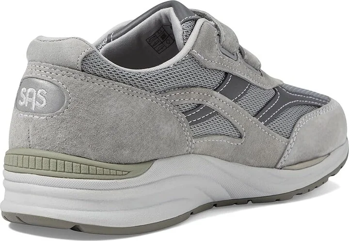 SAS JV Mesh Adjustable Comfort Walking Sneaker Men's Shoes Gray : 10 N - Narrow (C), Suede - Image 5
