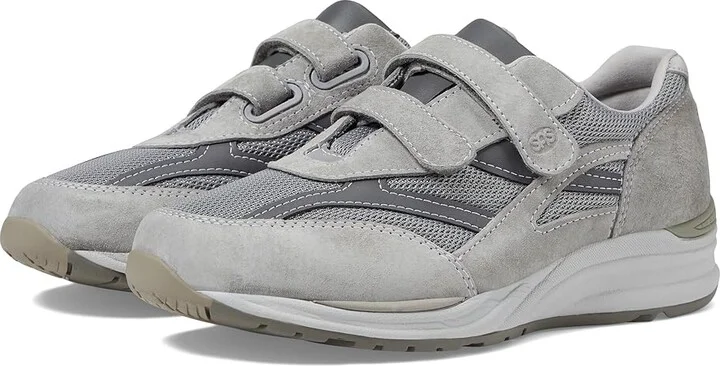 SAS JV Mesh Adjustable Comfort Walking Sneaker Men's Shoes Gray : 10 N - Narrow (C), Suede