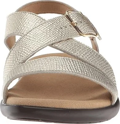 SAS Laguna Women's Sandals Gold Linen : 6 S - Slim (AAA), Leather - Image 6