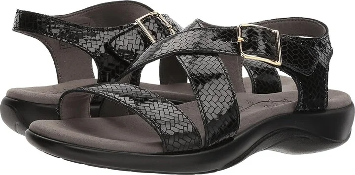 SAS Laguna Women's Sandals Weave Nero : 6.5 S - Slim (AAA), Leather
