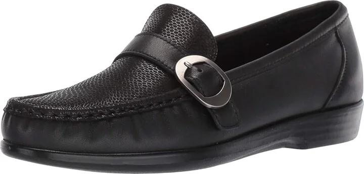 SAS Lara Comfort Loafer Women's Shoes Black Marsh : 8 N - Narrow (AA), Suede - Image 2
