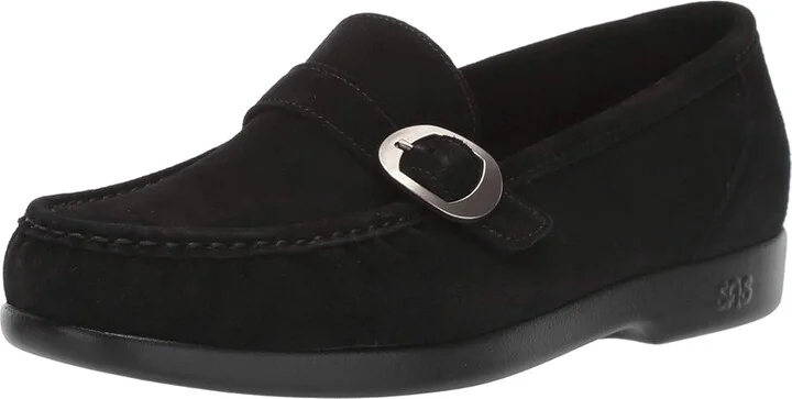 SAS Lara Comfort Loafer Women's Shoes Black Suede : 7 S - Slim (AAA) - Image 2