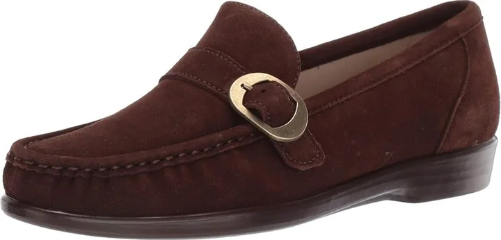 SAS Lara Comfort Loafer Women's Shoes Brown Suede : 7.5 N - Narrow (AA) - Image 2