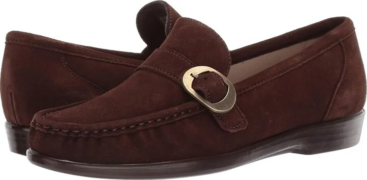 SAS Lara Comfort Loafer Women's Shoes Brown Suede : 7.5 N - Narrow (AA)