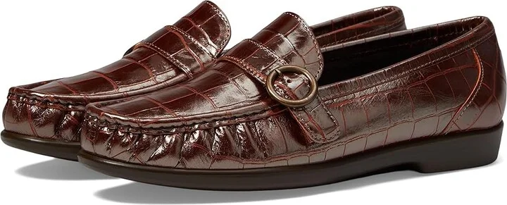 SAS Lara Comfort Loafer Women's Shoes Terracotta : 7 WW - Double Wide (D), Suede