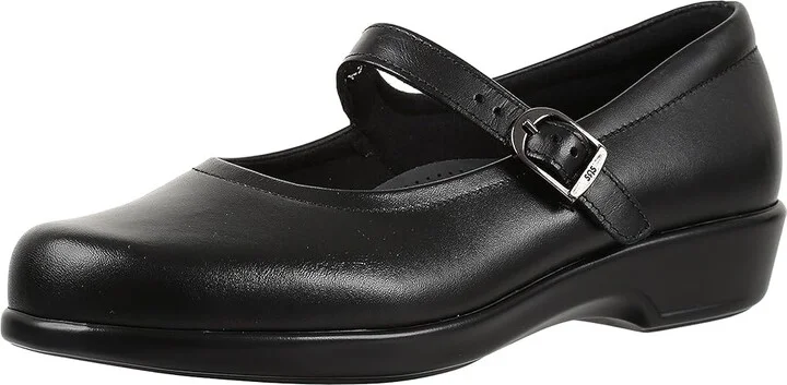 SAS Maria Comfort Mary Jane Women's Shoes Black : 6 S - Slim (AAA), Leather - Image 2