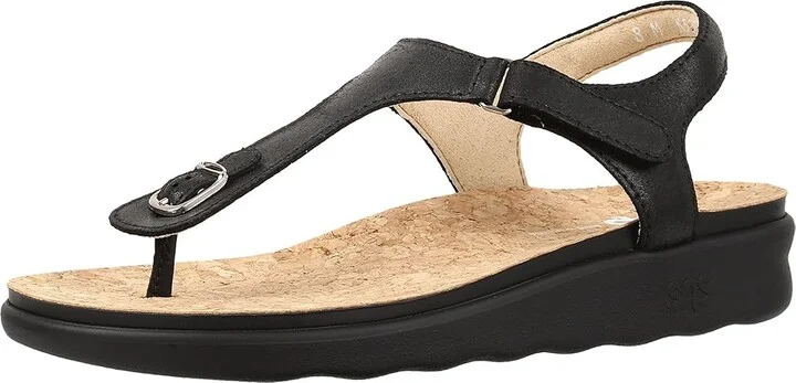 SAS Marina Women's Shoes Black : 5 M - Medium (B), Leather - Image 2