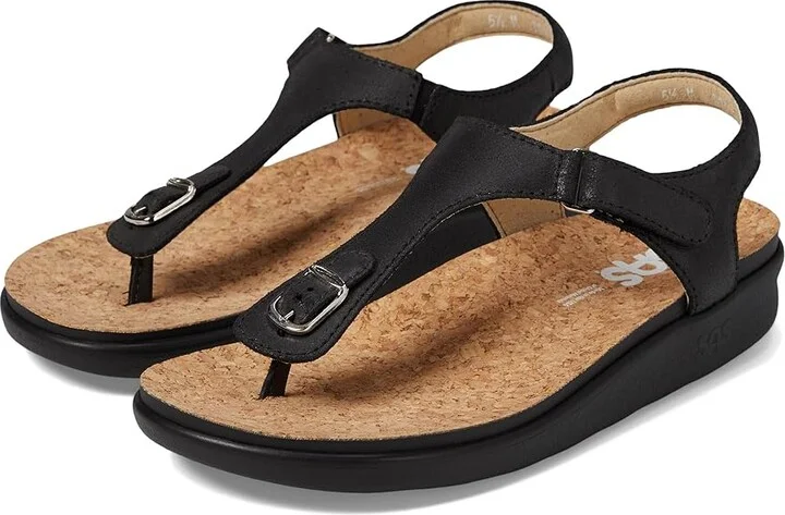 SAS Marina Women's Shoes Black : 5 M - Medium (B), Leather