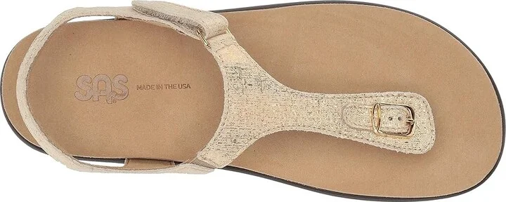 SAS Marina Women's Shoes Shiny Gold : 10.5 M - Medium (B), Leather - Image 3