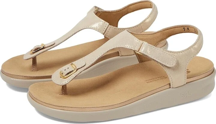 SAS Marina Women's Shoes Soft Gold : 9.5 M - Medium (B), Leather