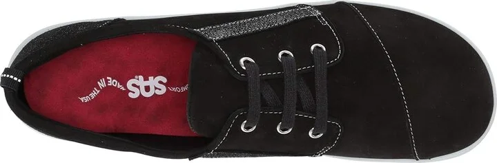 SAS Marnie Comfort Lace Up Sneaker Women's Lace up casual Shoes Black/Sparkle : 5 M - Medium (B), Leather - Image 3