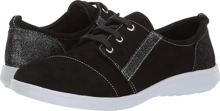 SAS Marnie Comfort Lace Up Sneaker Women's Lace up casual Shoes Black/Sparkle : 5 M - Medium (B), Leather