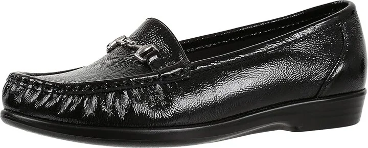 SAS Metro Comfort Bit Loafer Women's Shoes Black Patent : 6 S - Slim (AAA) - Image 2