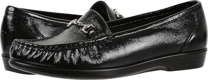 SAS Metro Comfort Bit Loafer Women's Shoes Black Patent : 6 S - Slim (AAA)