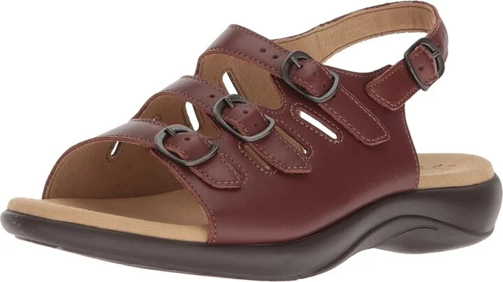 SAS Mystic Adjustable Comfort Sandal Women's Shoes Henna : 11.5 S - Slim (AAA), Leather - Image 2