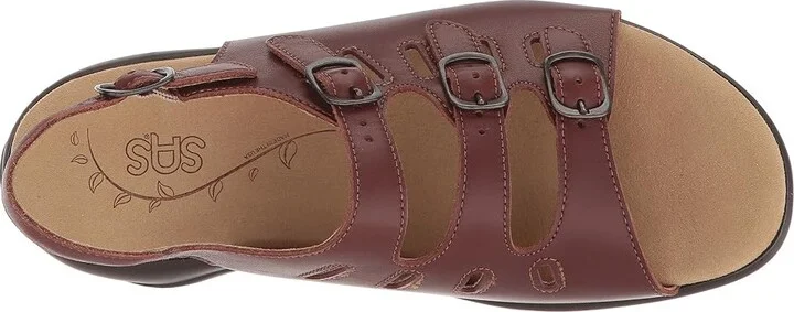 SAS Mystic Adjustable Comfort Sandal Women's Shoes Henna : 11.5 S - Slim (AAA), Leather - Image 3