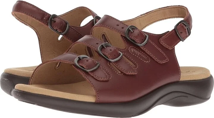 SAS Mystic Adjustable Comfort Sandal Women's Shoes Henna : 11.5 S - Slim (AAA), Leather