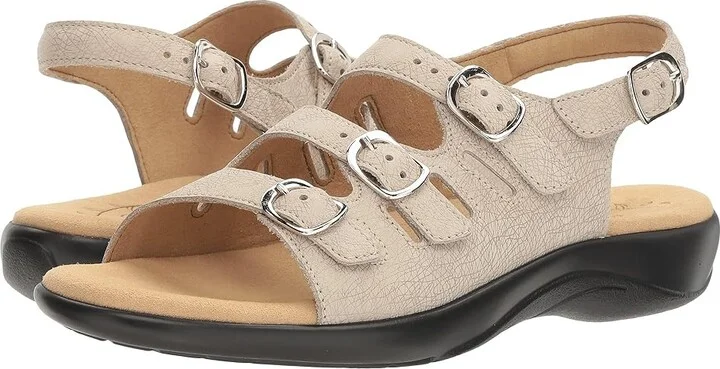 SAS Mystic Adjustable Comfort Sandal Women's Shoes Web Linen : 6.5 S - Slim (AAA), Leather