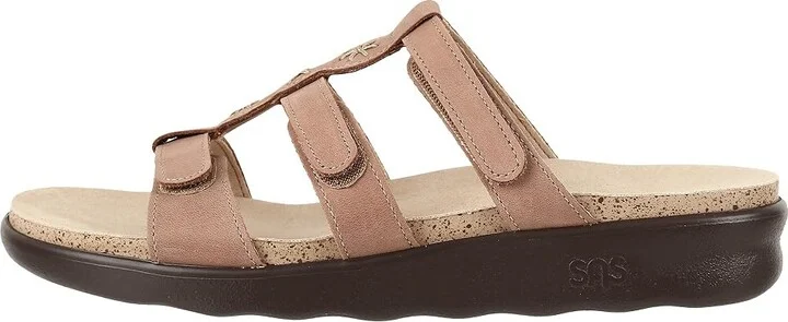 SAS Naples Adjustable Comfort Slide Sandal Women's Shoes Praline : 5.5 M - Medium (B), Leather - Image 7