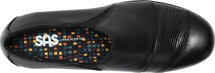 SAS Nora Women's Slip on Shoes Black/Lizard : 7 S - Slim (AAA), Leather - Image 3