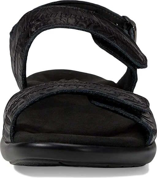 SAS Nudu Adjustable Comfort Sandal Women's Shoes Black Larse : 8.5 W - Wide (C), Leather - Image 2
