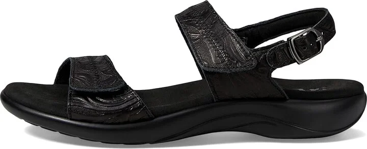 SAS Nudu Adjustable Comfort Sandal Women's Shoes Black Larse : 8.5 W - Wide (C), Leather - Image 5