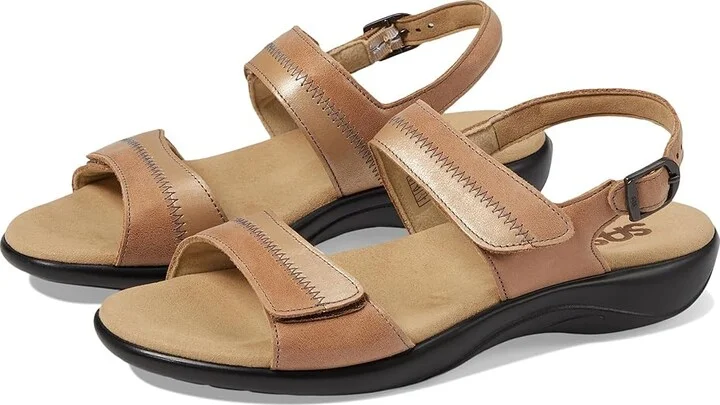 SAS Nudu Adjustable Comfort Sandal Women's Shoes Dawn : 7 N - Narrow (AA), Leather