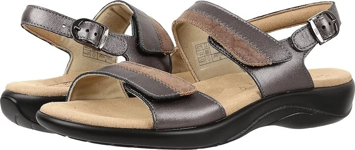 SAS Nudu Adjustable Comfort Sandal Women's Shoes Dusk : 7 N - Narrow (AA), Leather