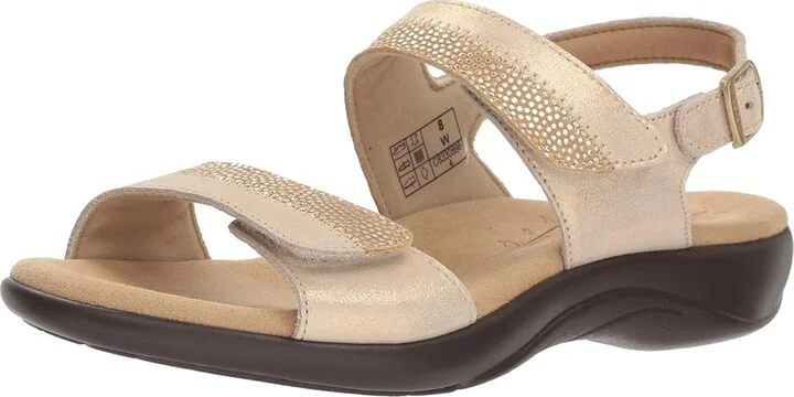 SAS Nudu Adjustable Comfort Sandal Women's Shoes Golden : 7 S - Slim (AAA), Leather - Image 2
