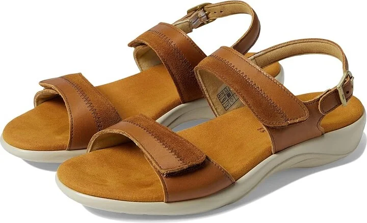 SAS Nudu Adjustable Comfort Sandal Women's Shoes Hazel : 7 N - Narrow (AA), Leather