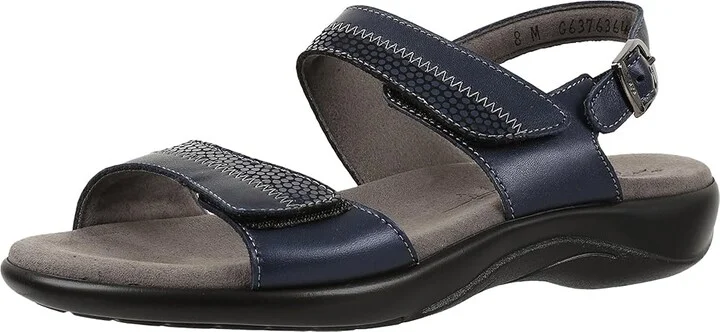 SAS Nudu Adjustable Comfort Sandal Women's Shoes Navy : 7 N - Narrow (AA), Leather - Image 2