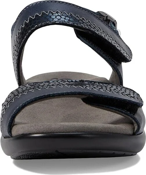 SAS Nudu Adjustable Comfort Sandal Women's Shoes Navy : 7 N - Narrow (AA), Leather - Image 3