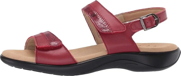 SAS Nudu Adjustable Comfort Sandal Women's Shoes Ruby/Cabernet : 7 N - Narrow (AA), Leather - Image 7