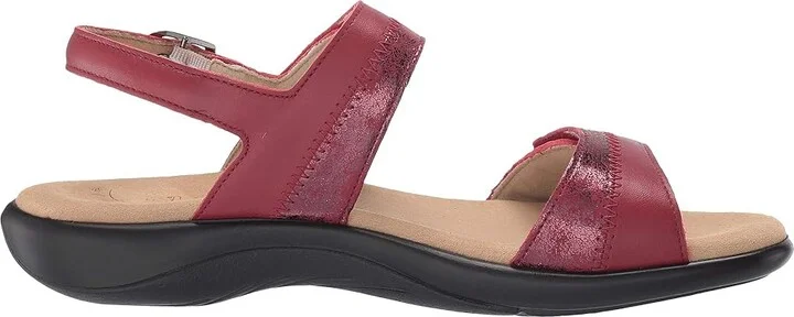 SAS Nudu Adjustable Comfort Sandal Women's Shoes Ruby/Cabernet : 7 N - Narrow (AA), Leather - Image 8