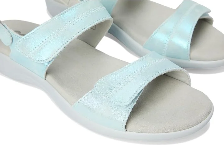 SAS Nudu Adjustable Comfort Sandal Women's Shoes Shining Sea : 8 W - Wide (C), Leather - Image 7