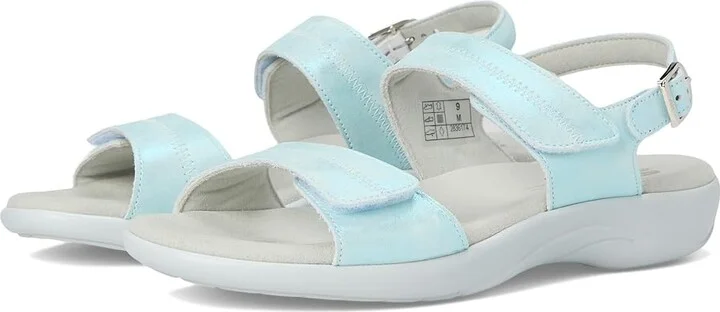 SAS Nudu Adjustable Comfort Sandal Women's Shoes Shining Sea : 8 W - Wide (C), Leather