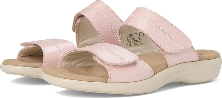 SAS Nudu Adjustable Slide Women's Slide Shoes Candy : 6.5 (WW) Double Wide, Leather
