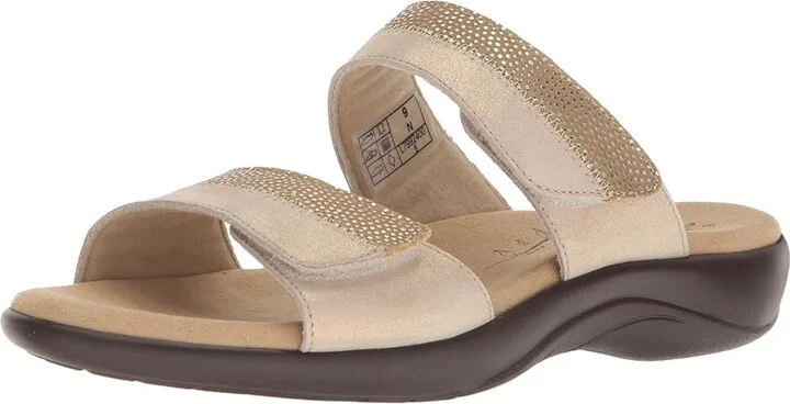 SAS Nudu Adjustable Slide Women's Slide Shoes Golden : 6 (S) Slim, Leather - Image 2