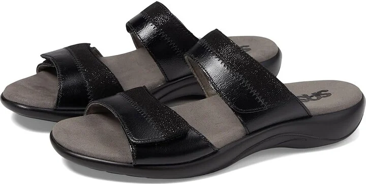 SAS Nudu Adjustable Slide Women's Slide Shoes Midnight : 7 (M) Medium, Leather