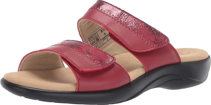 SAS Nudu Adjustable Slide Women's Slide Shoes Ruby/Cabernet : 7 (S) Slim, Leather - Image 2