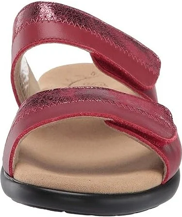 SAS Nudu Adjustable Slide Women's Slide Shoes Ruby/Cabernet : 7 (S) Slim, Leather - Image 6