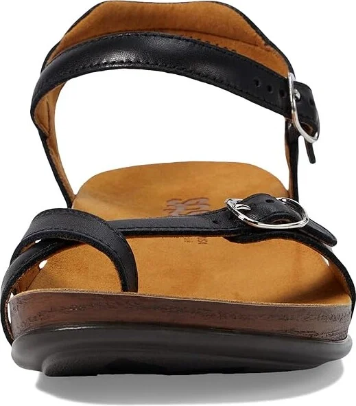 SAS Pampa Comfort Toe Loop Sandal Women's Shoes Black : 5.5 M - Medium (B), Leather - Image 3
