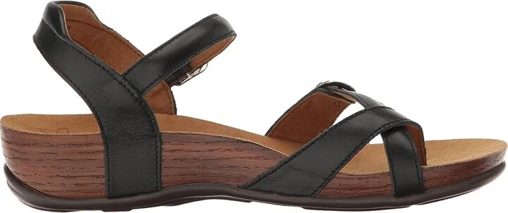 SAS Pampa Comfort Toe Loop Sandal Women's Shoes Black : 5.5 M - Medium (B), Leather - Image 8