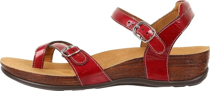 SAS Pampa Comfort Toe Loop Sandal Women's Shoes Lipstick : 5 M - Medium (B), Leather - Image 7