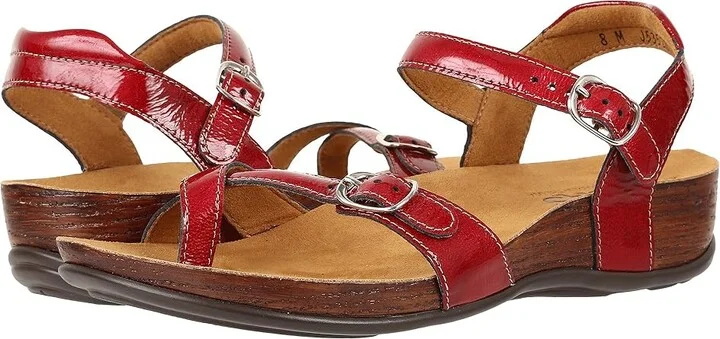 SAS Pampa Comfort Toe Loop Sandal Women's Shoes Lipstick : 5 M - Medium (B), Leather