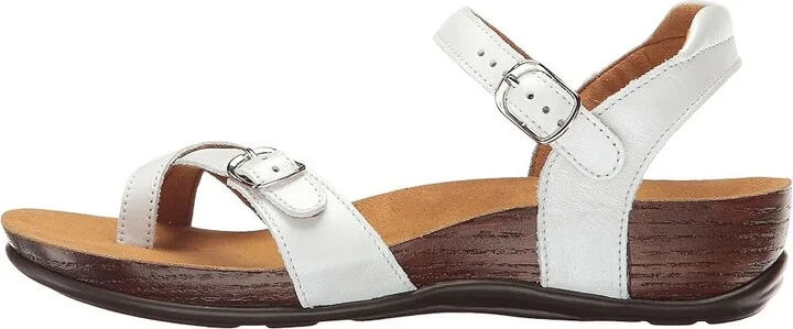 SAS Pampa Comfort Toe Loop Sandal Women's Shoes Pearl White : 5 M - Medium (B), Leather - Image 7