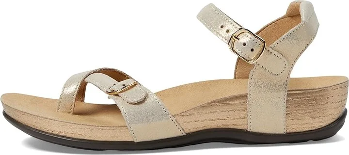SAS Pampa Comfort Toe Loop Sandal Women's Shoes Soft Gold : 8 W - Wide (C), Leather - Image 5