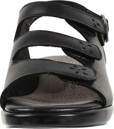 SAS Quatro Adjustable Comfort Sandal Women's Shoes Black : 6 WW - Double Wide (D), Leather - Image 6