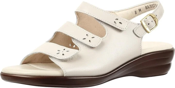SAS Quatro Adjustable Comfort Sandal Women's Shoes Bone : 6.5 M - Medium (B), Leather - Image 2