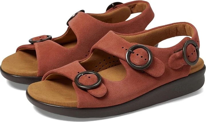 SAS Relaxed Comfort Sandal Women's Shoes Rust : 7 W - Wide (C)